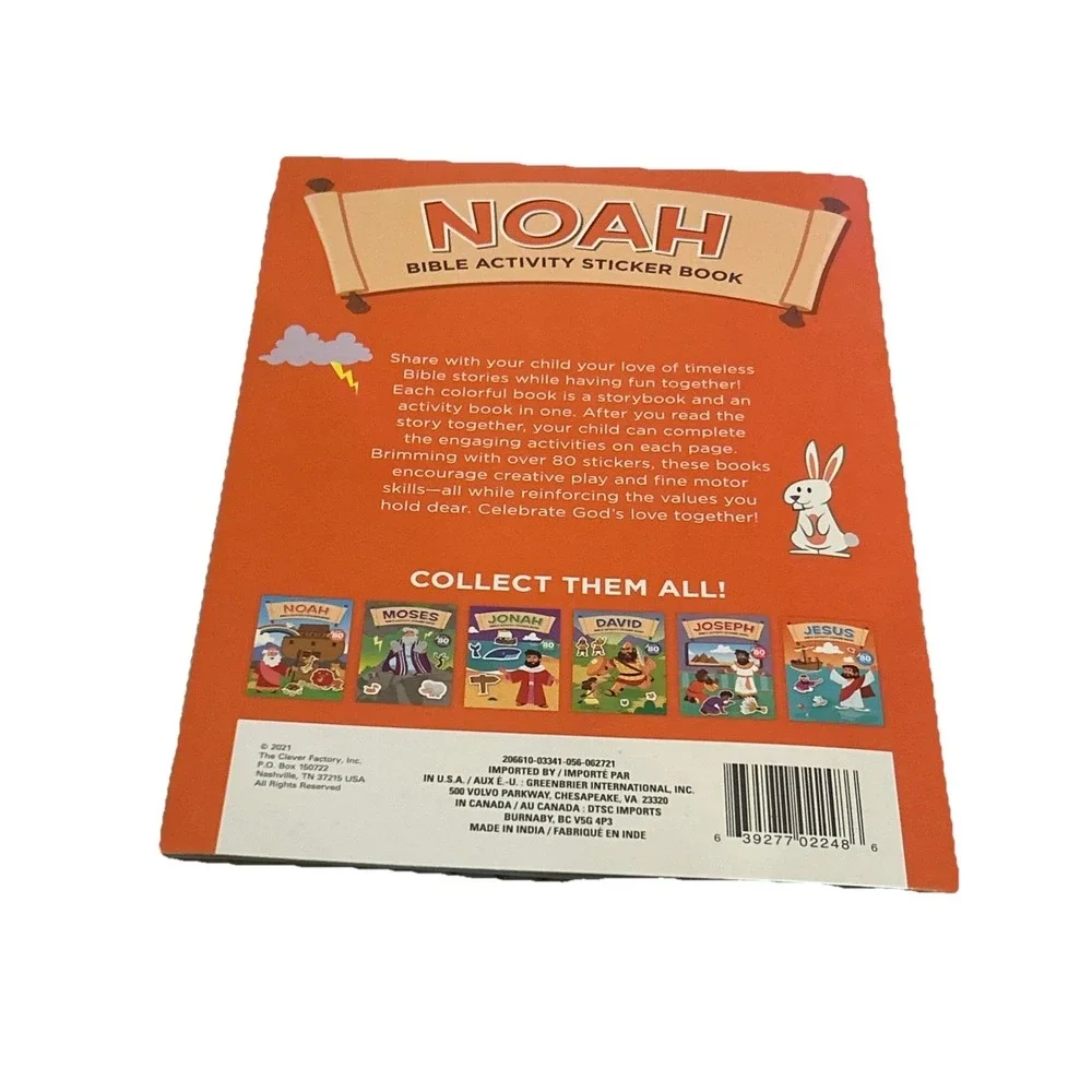 NOAH Bible activity Sticker Book Over 80 Stickers Bible  Noahs Arc